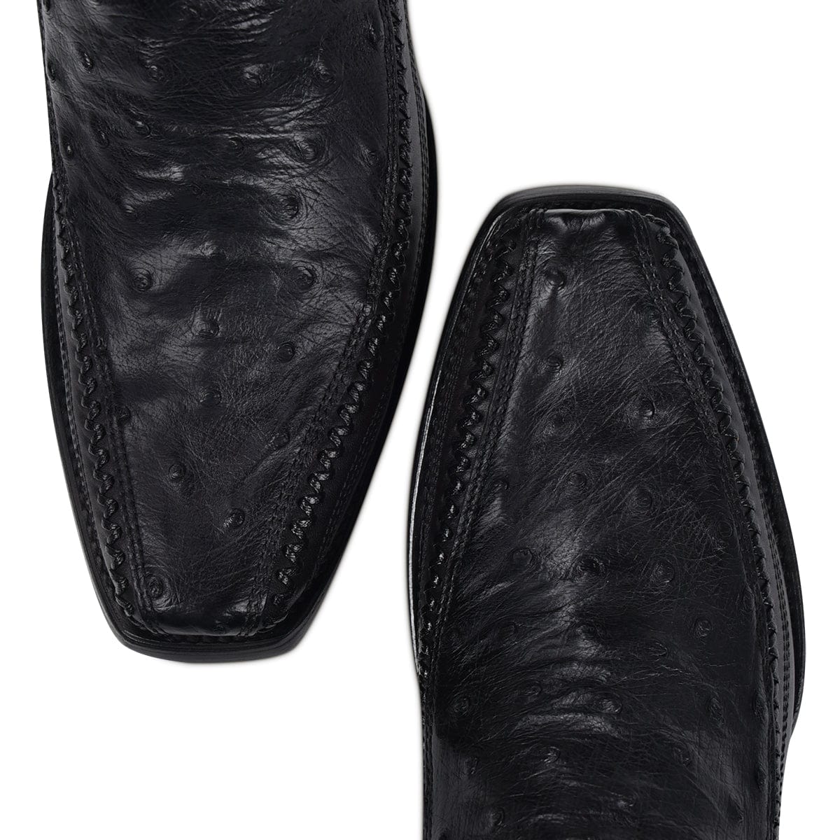 Men's Cuadra Ostrich Narrow Square Toe CU802 - Black
