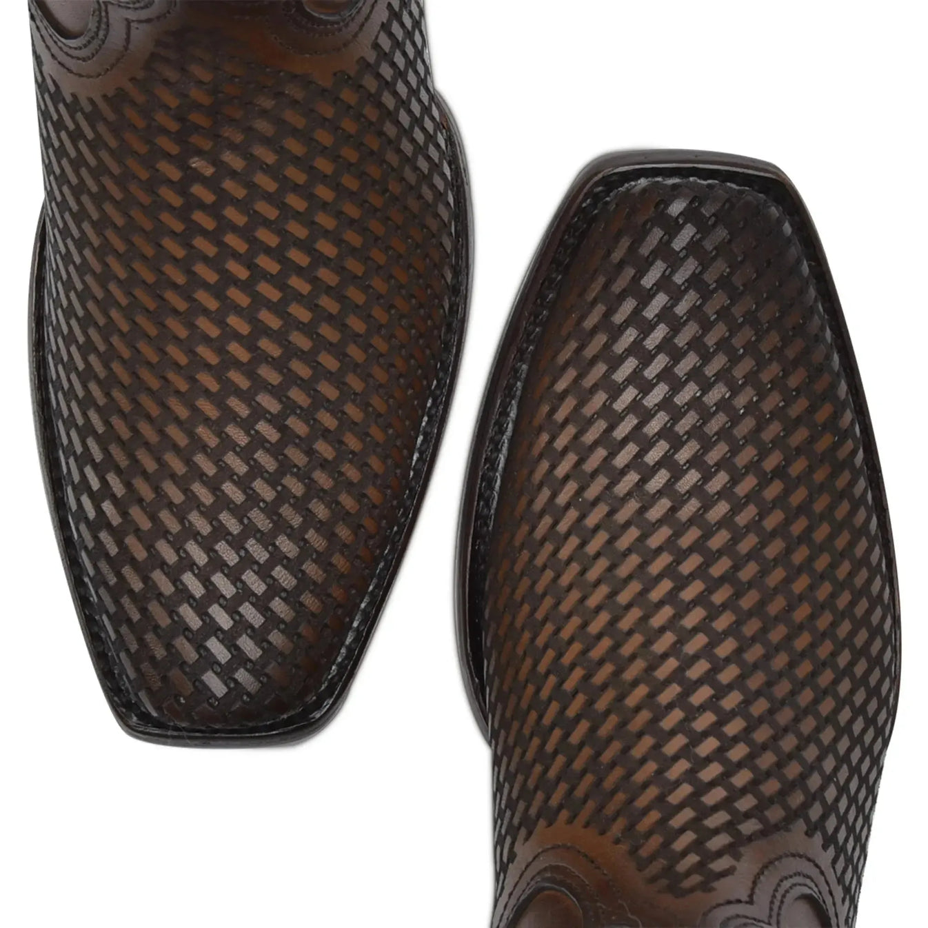 Cuadra Men’s Laser & Woven Narrow Square Toe CU817 - Brown