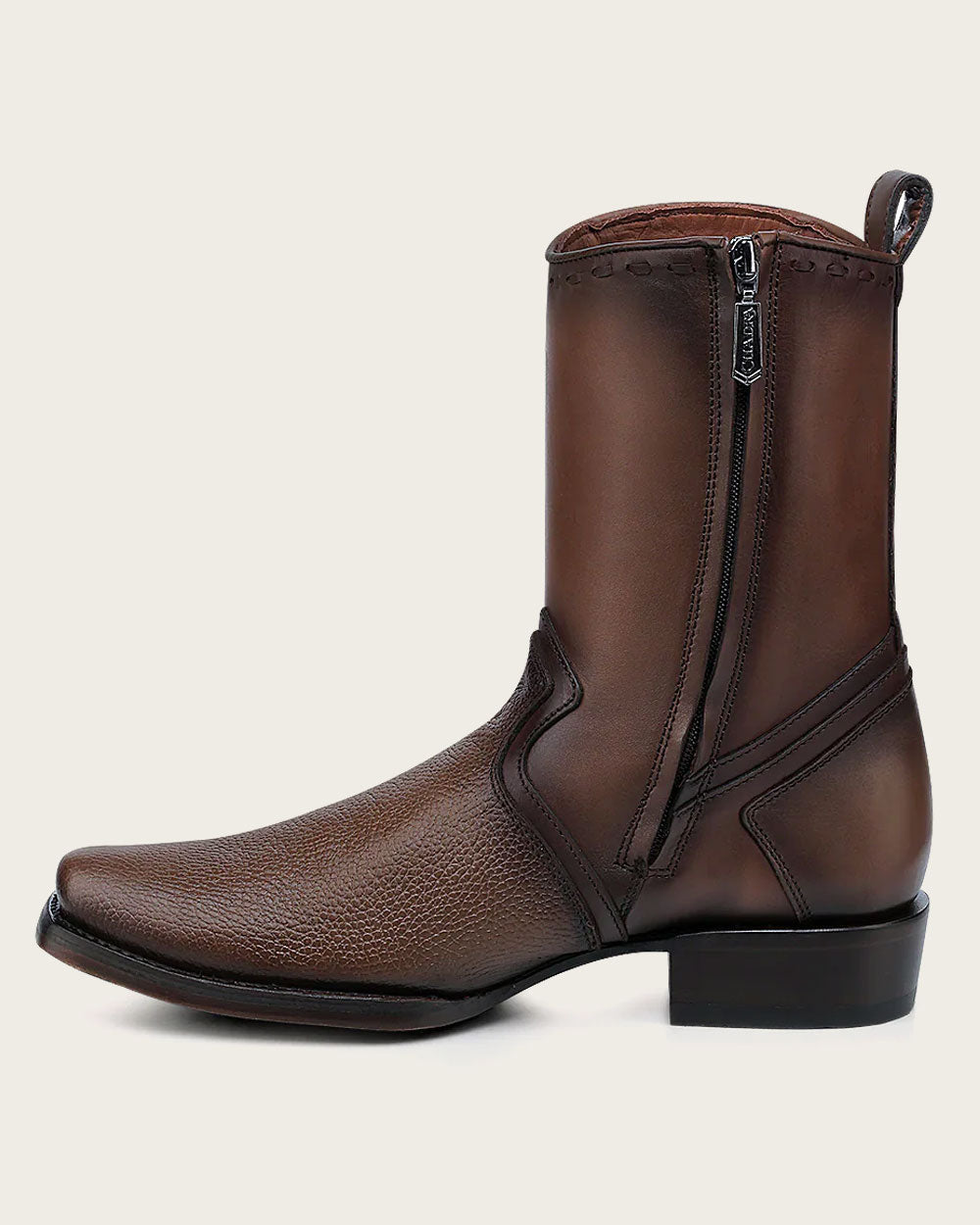 Cuadra Men's Laser & Zipper Narrow Square Toe CU851 - Santana Miel