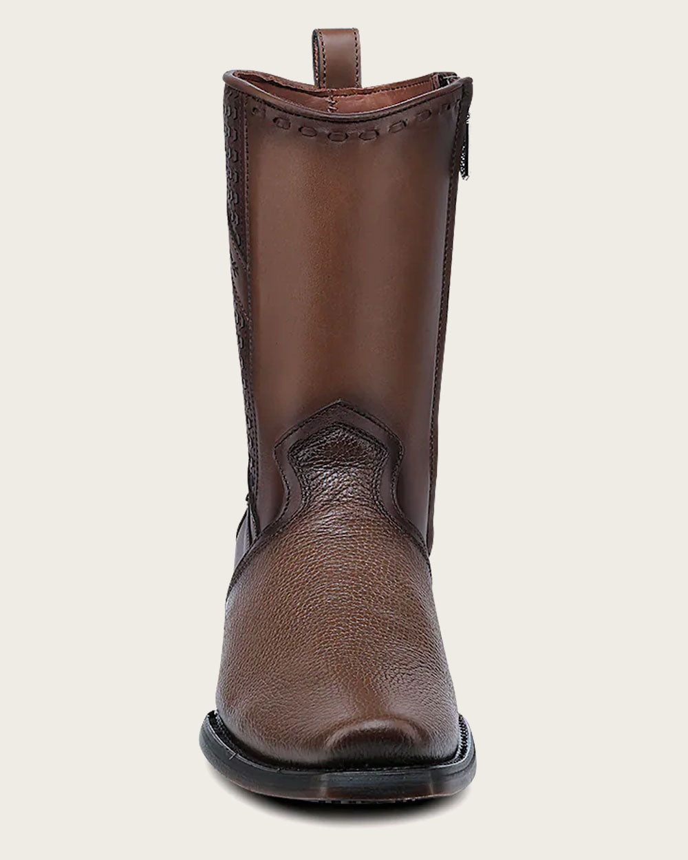 Cuadra Men's Laser & Zipper Narrow Square Toe CU851 - Santana Miel