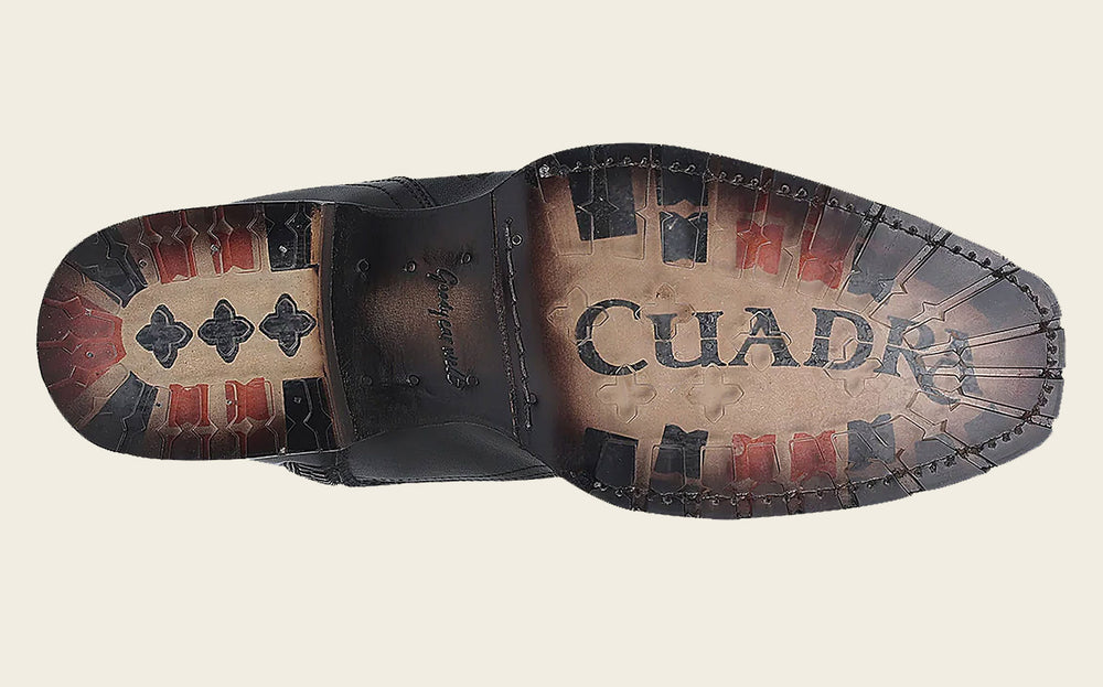 Cuadra Men's Bull Neck Narrow Square Toe CU856 - Black Suede