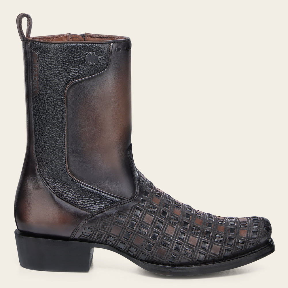 Cuadra Men's Laser & Woven Narrow Square Toe CU940 - Crust Miel
