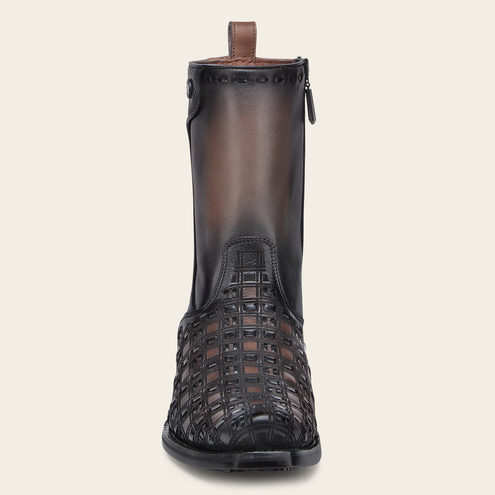 Cuadra Men's Laser & Woven Narrow Square Toe CU940 - Crust Miel