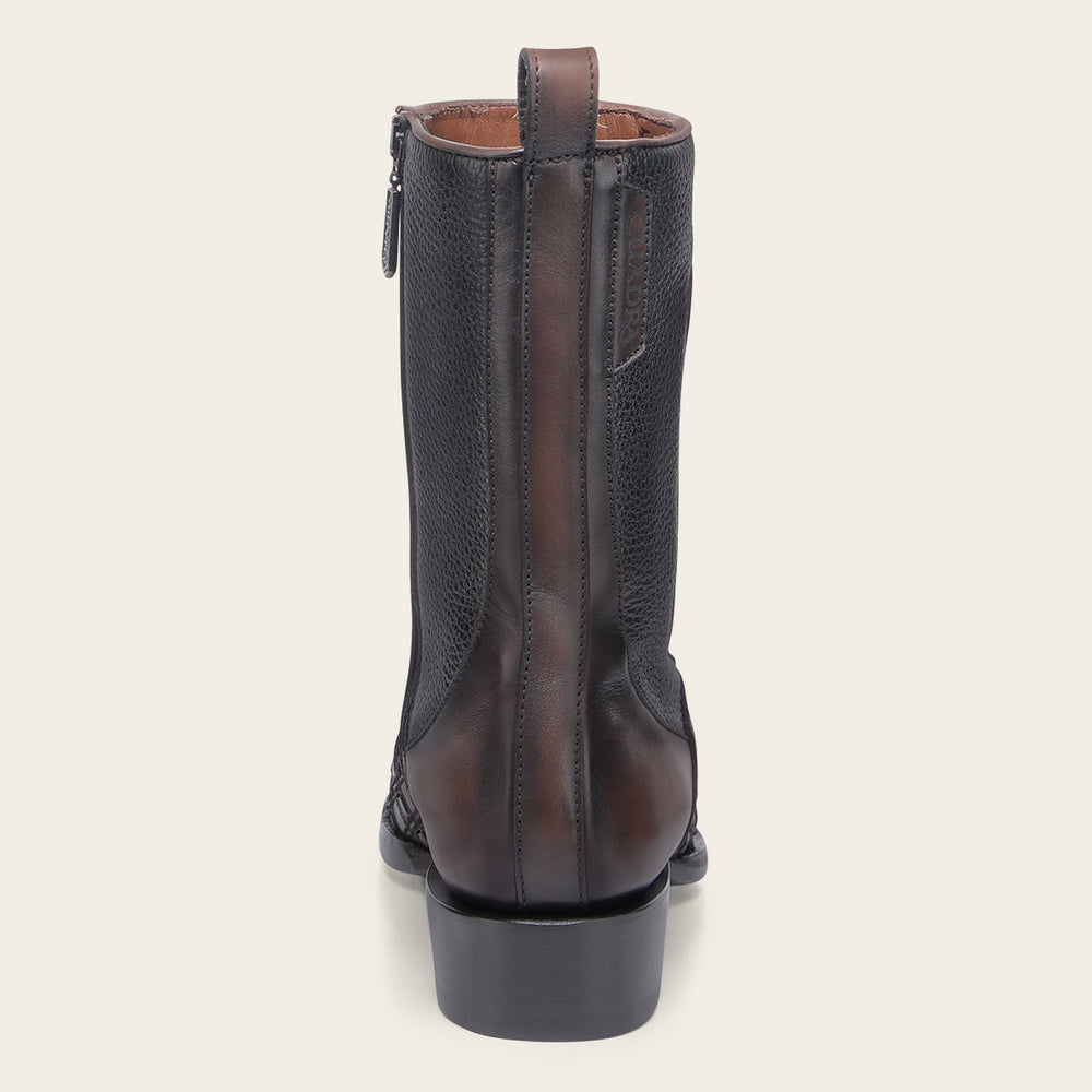 Cuadra Men's Laser & Woven Narrow Square Toe CU940 - Crust Miel