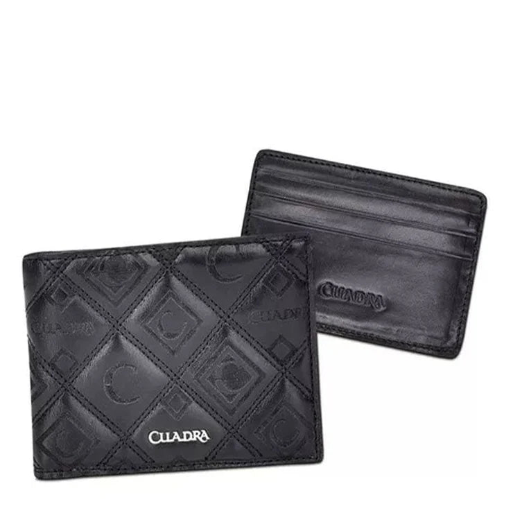 Cuadra Laser & Stitching Wallet DU335 - Black