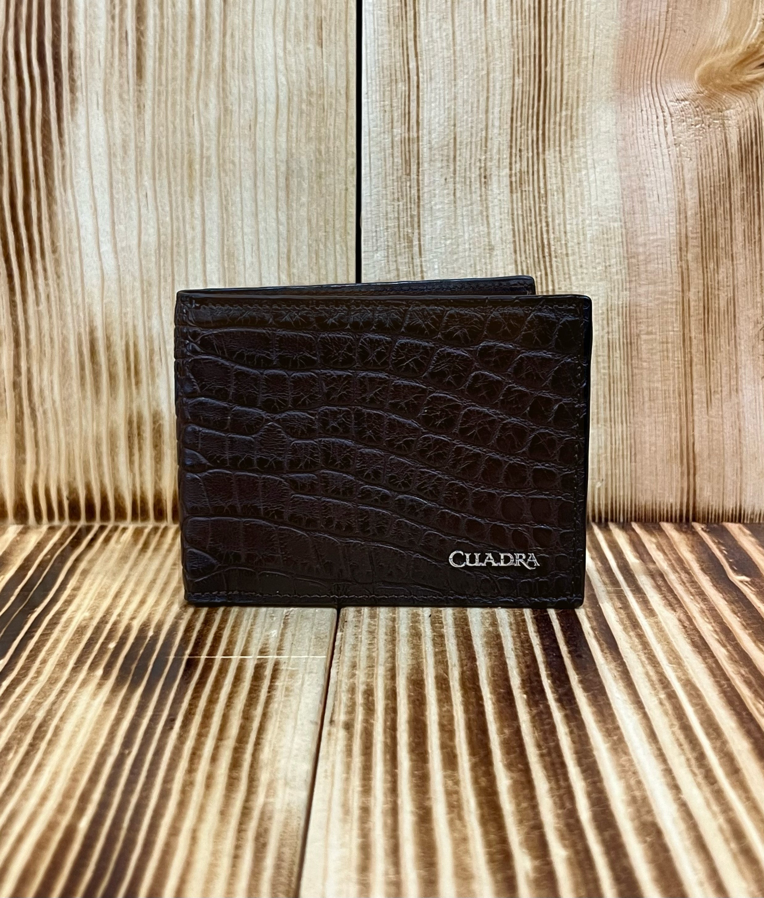 Cuadra Men's Black Alligator Wallet DU470