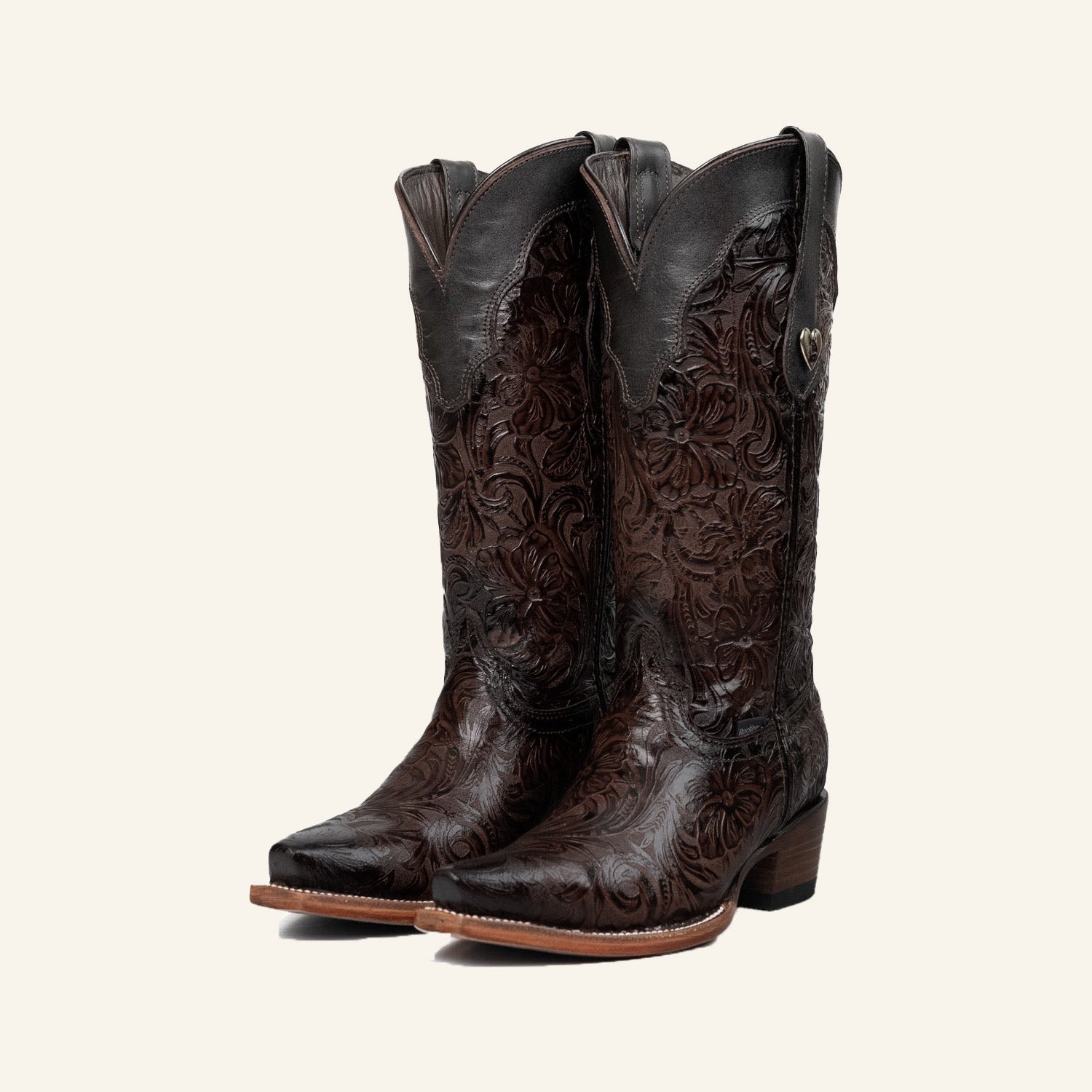 Rock'em Mila Tooled Snip Toe Cowgirl Boot 002 - Brown