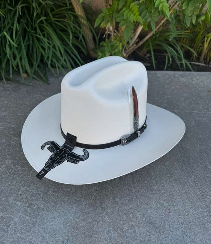 Sombrero Cuernos Chuecos 5,000x "Johnson" San Judas Atejanada  3 1/4" Brim