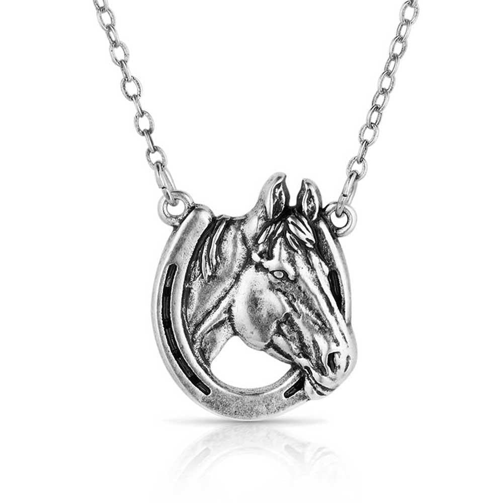 Montana Lucky Horse Head Pendant Necklace NC5881