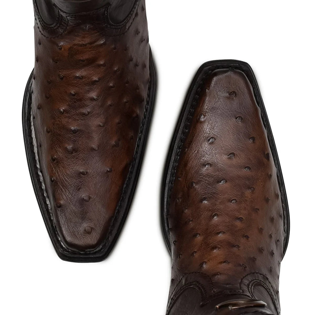 Cuadra Men's Ostrich Narrow Square Toe 1B2FAI- Choco