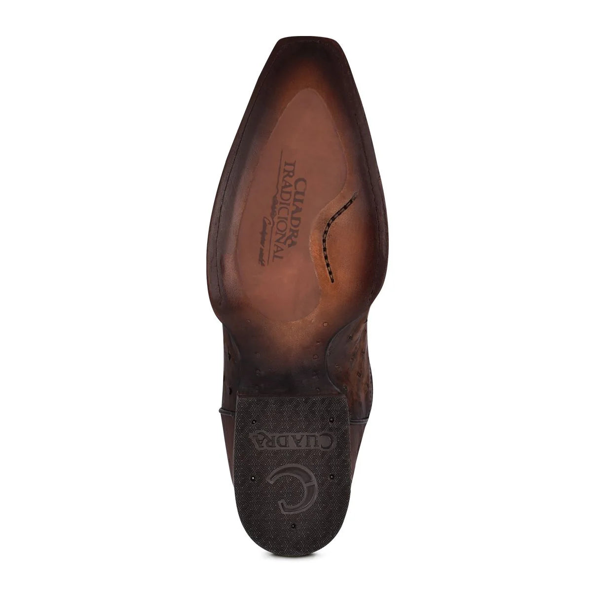 Cuadra Men's Ostrich Narrow Square Toe 1B2FAI- Choco