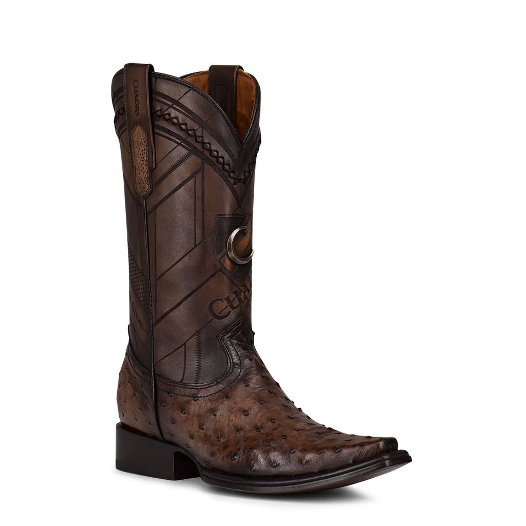 Cuadra Men's Ostrich Narrow Square Toe 1B2FAI- Choco