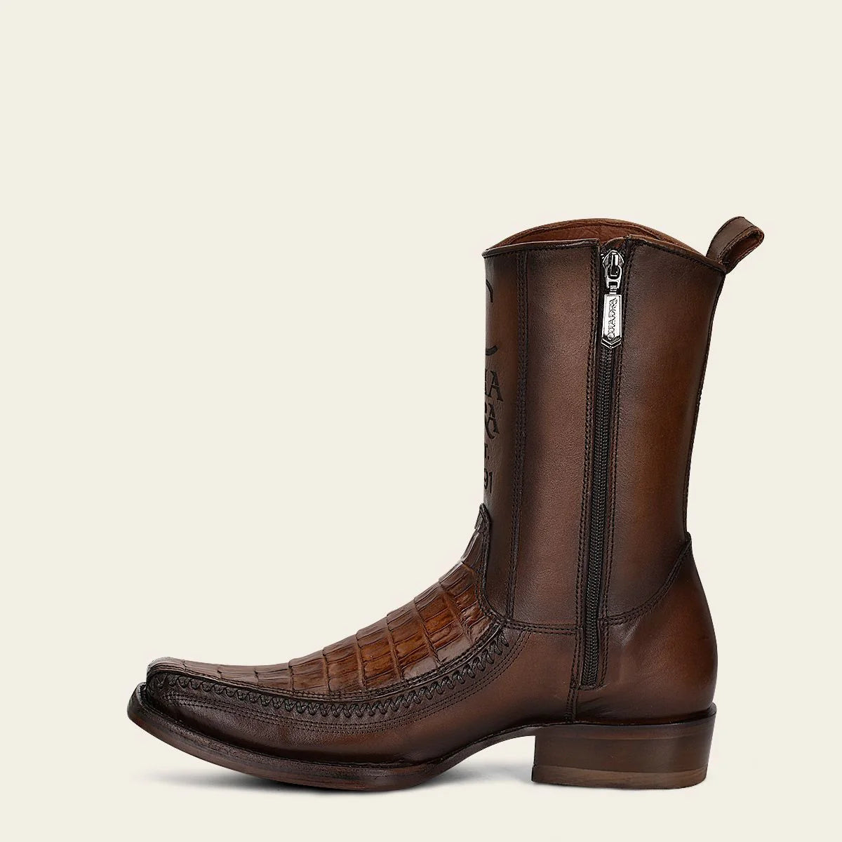Cuadra Men's Caiman Belly Narrow Square Toe CU698 - Brown