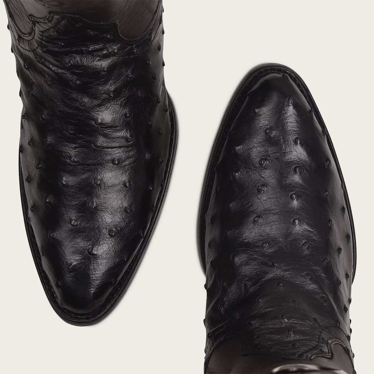 Cuadra Men's Ostrich Round Toe Boot CU554 - Black
