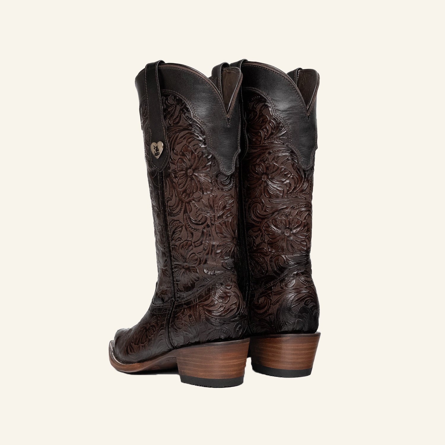 Rock'em Mila Tooled Snip Toe Cowgirl Boot 002 - Brown