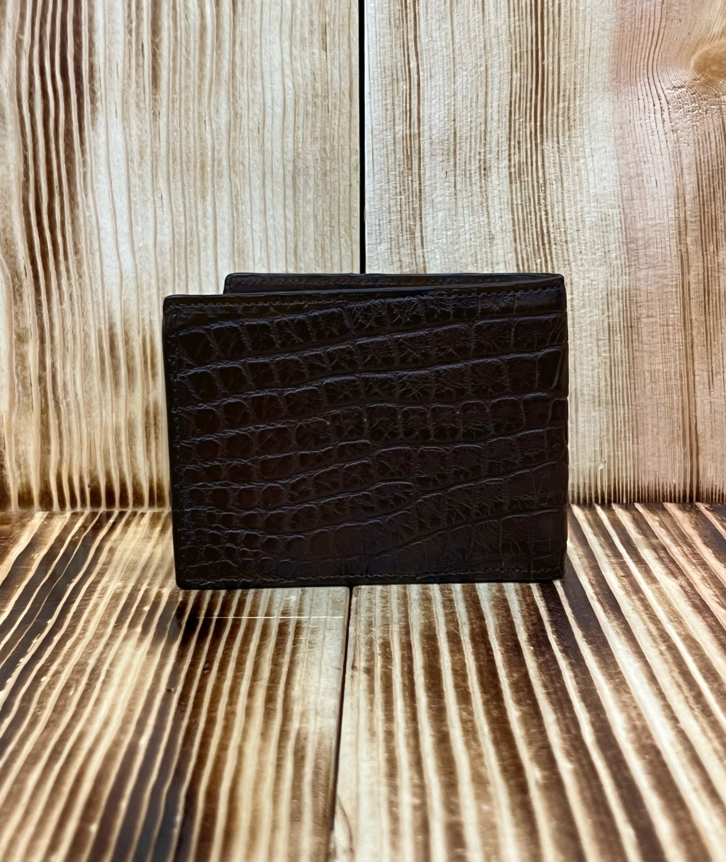 Cuadra Men's Black Alligator Wallet DU470