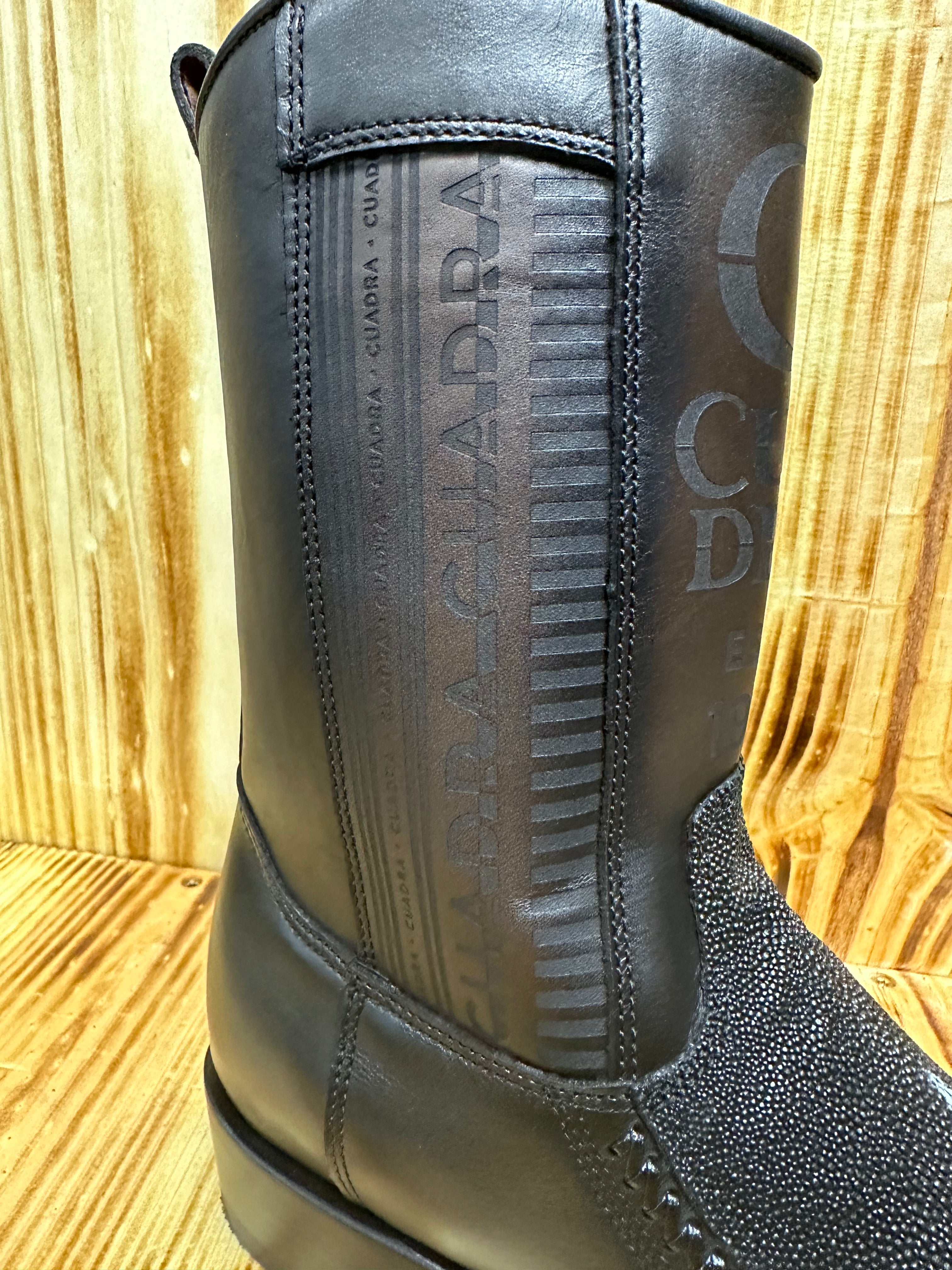 Cuadra Men’s Stingray Narrow Square Toe CU783 - Black