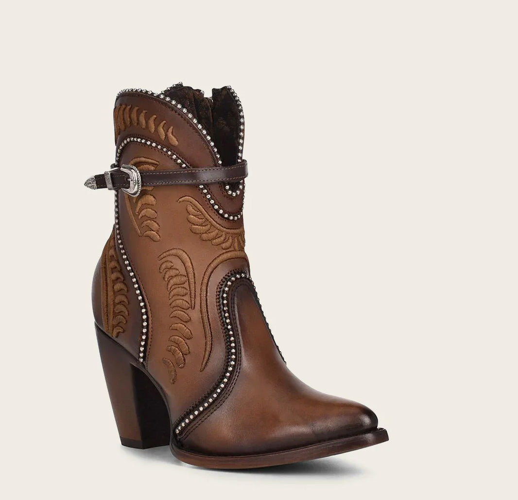 Cuadra Women's Embroidery Short Boot 3F59RS - Azteca Maple