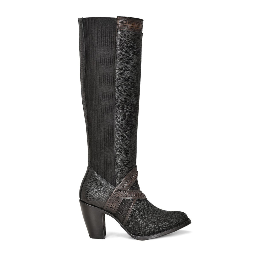 Cuadra Women's Stingray Round Toe Boot CU725 - Black