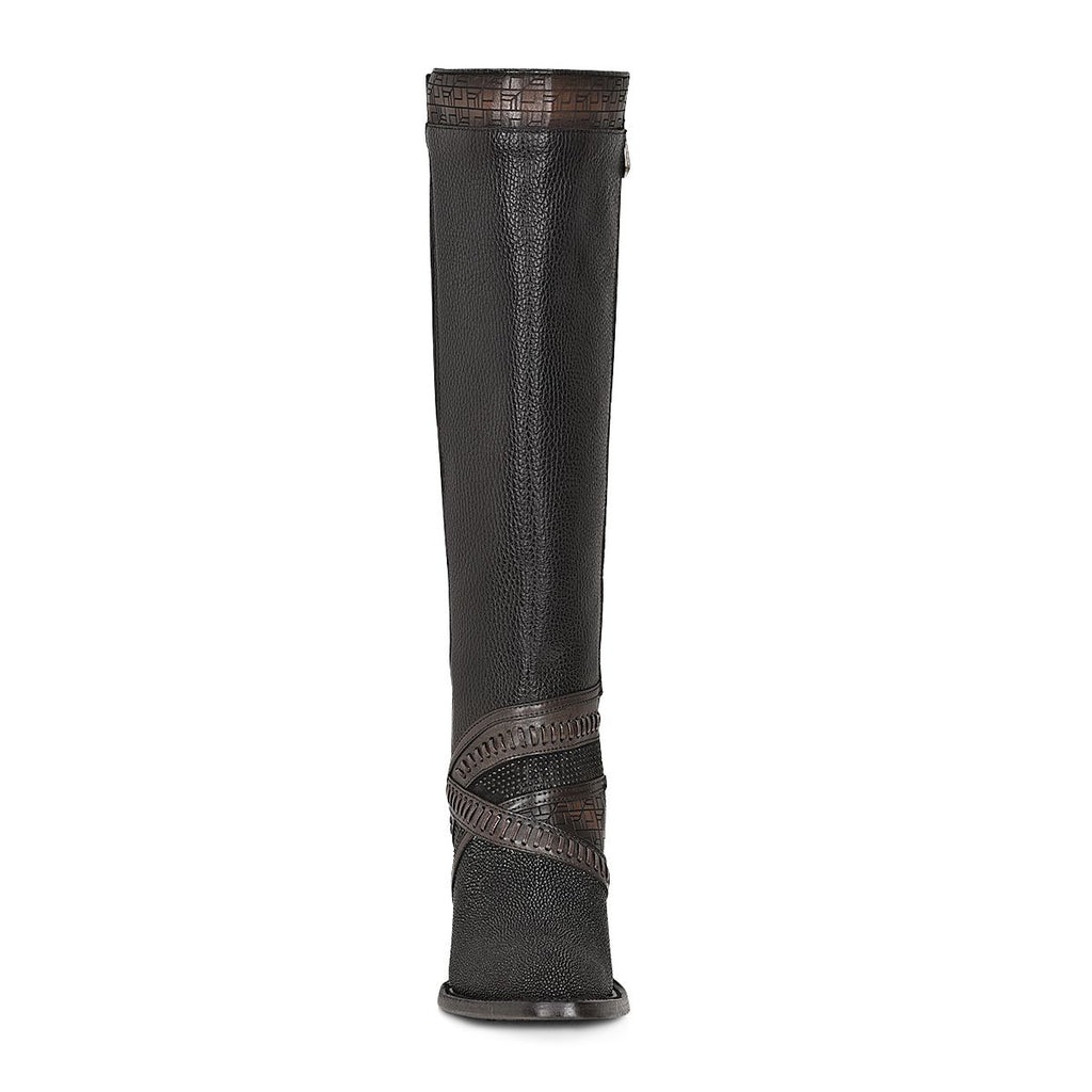 Cuadra Women's Stingray Round Toe Boot CU725 - Black