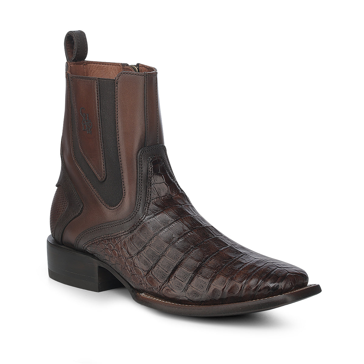 Cuadra Men's Caiman Zipper & Elastic Square Toe CU892 - Porto Maple