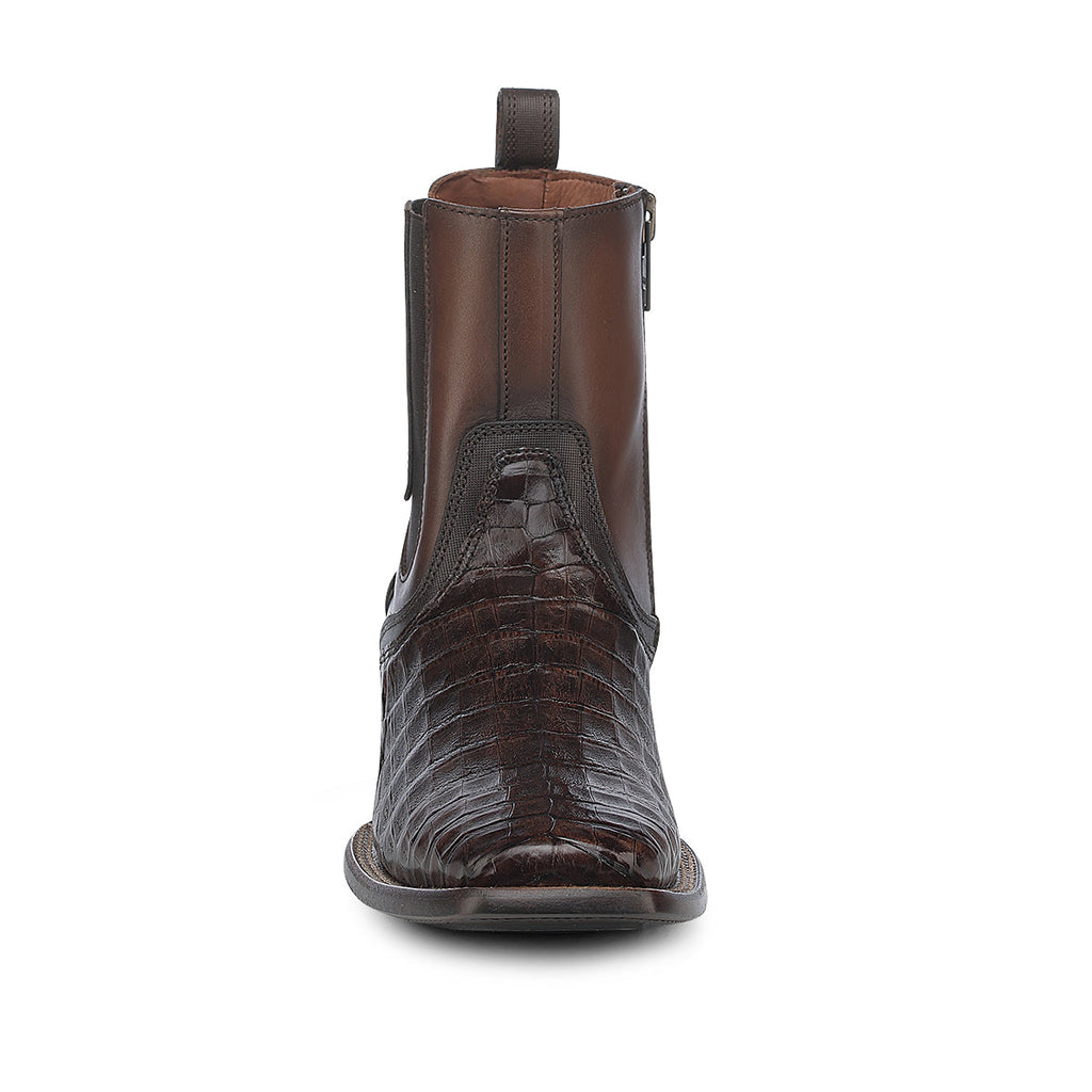 Cuadra Men's Caiman Zipper & Elastic Square Toe CU892 - Porto Maple