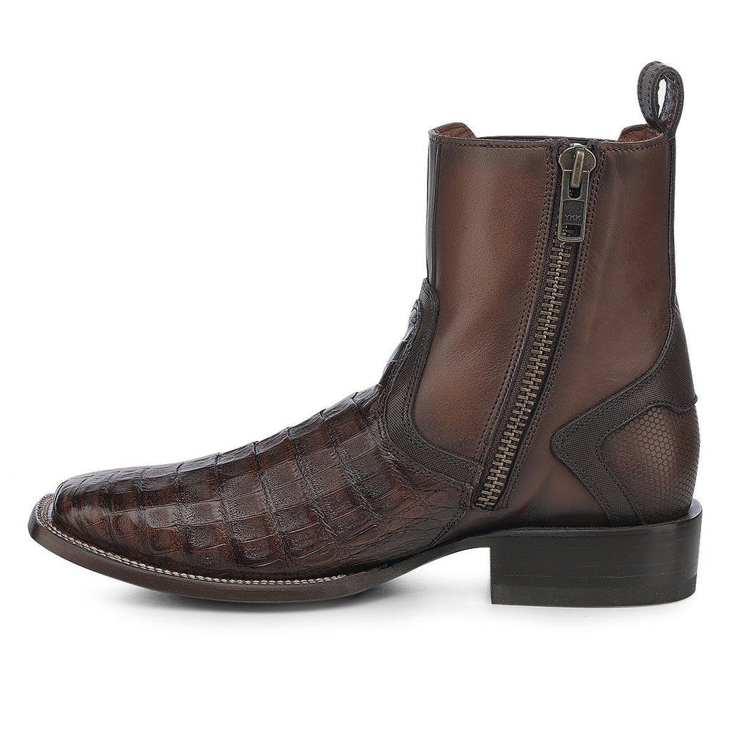 Cuadra Men's Caiman Zipper & Elastic Square Toe CU892 - Porto Maple
