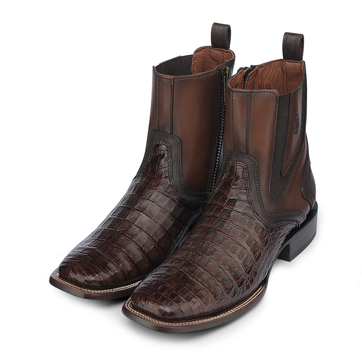 Cuadra Men's Caiman Zipper & Elastic Square Toe CU892 - Porto Maple