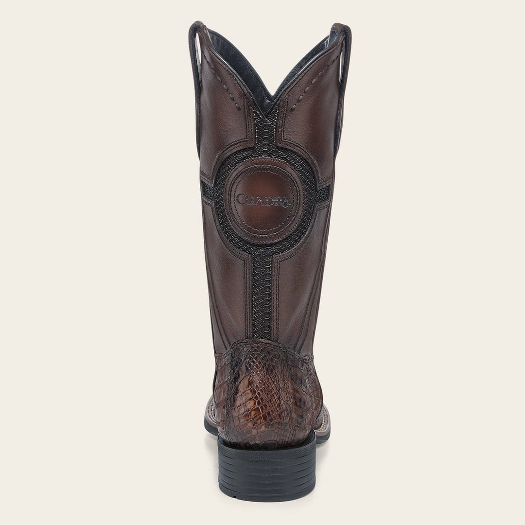 Cuadra Men's Caiman Embroidery & Laser Square Toe CU975 - Brown