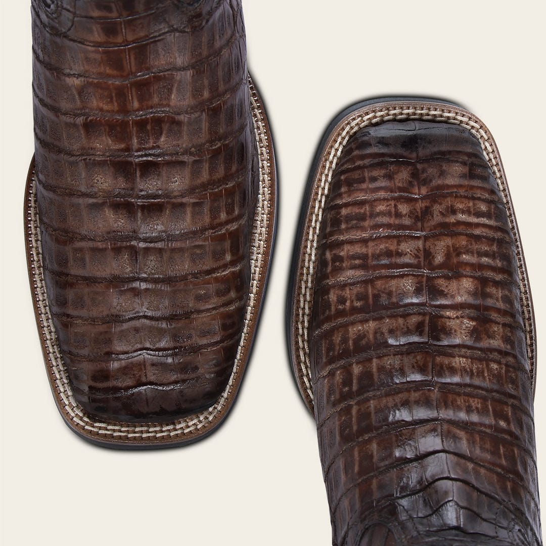 Cuadra Men's Caiman Embroidery & Laser Square Toe CU975 - Brown