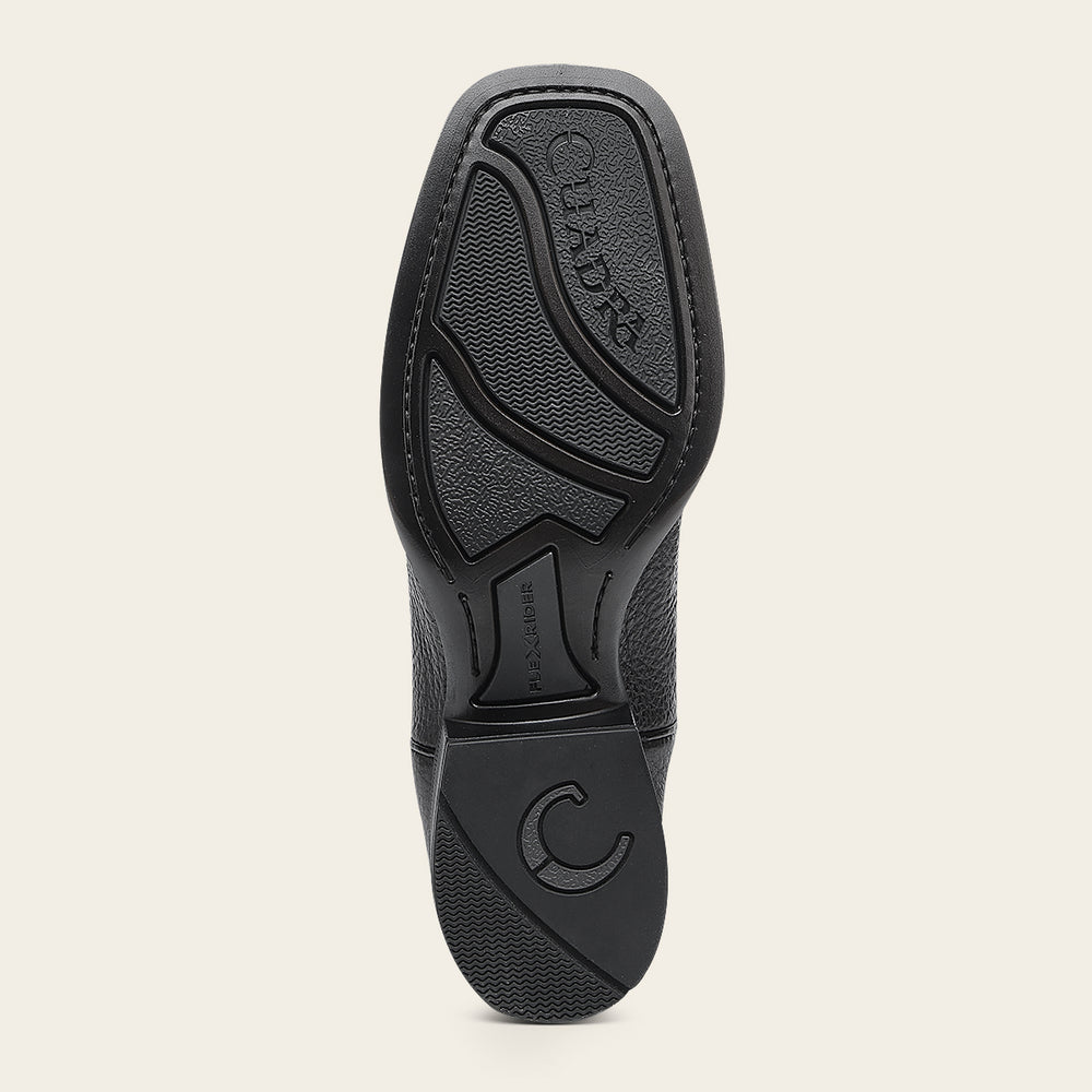 Cuadra Men's American Bison Embroidery Square Toe CU982 - Black & Honey