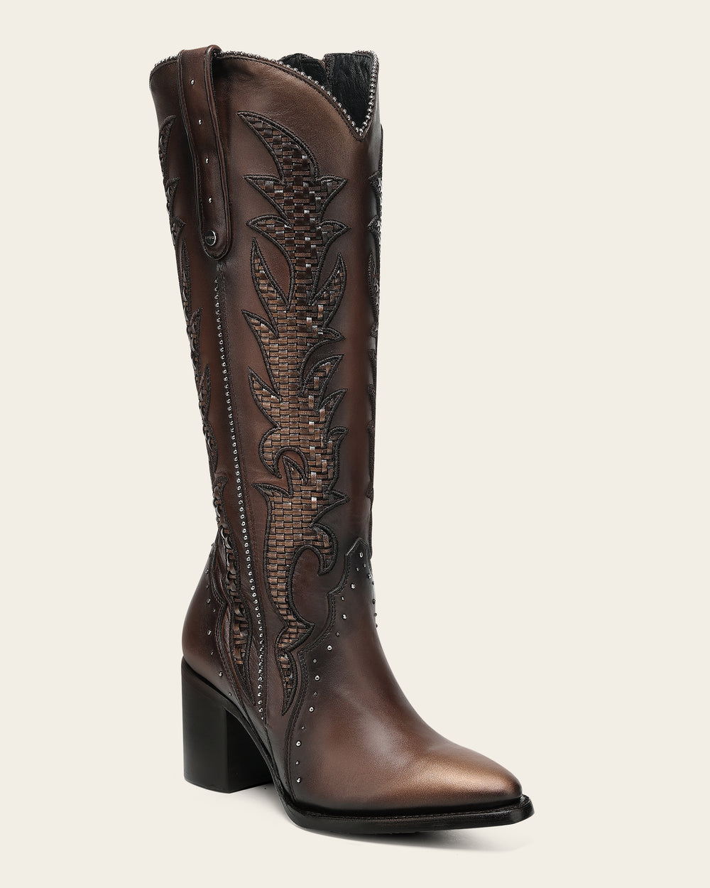 Cuadra Women's Embroidery and Zipper Pointed Toe CC338 - Honey