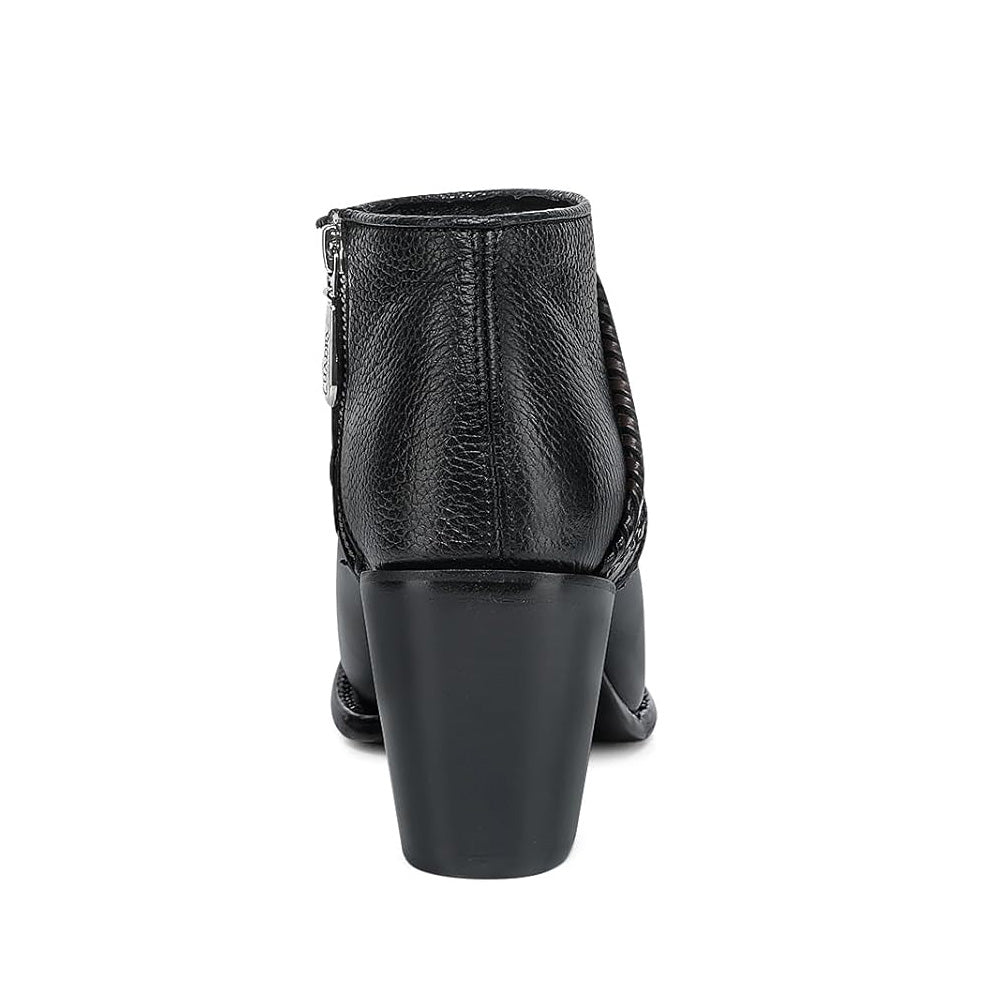 Cuadra Women's Zipper and Stud Short Boot CU963 - Chocolate