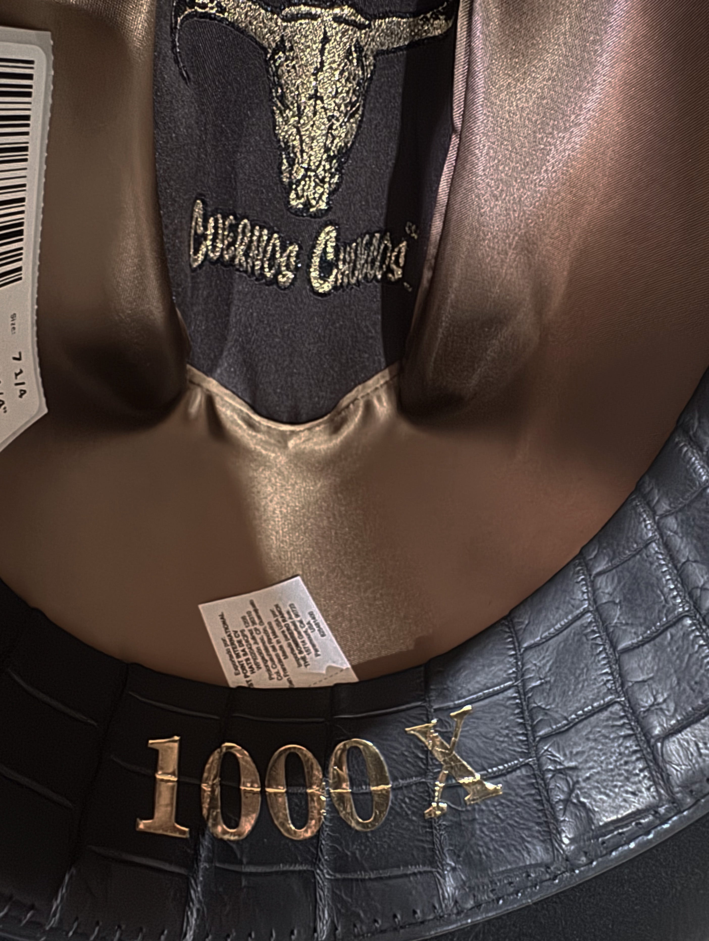 Cuernos Chuecos 1,000x King Ranch Beaver/Mink Fur Hat (Hat Carrier Included) - Black