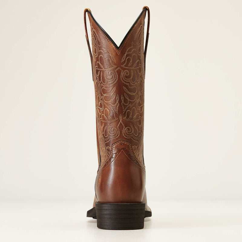 Ariat Women's Round Up Remuda Wide Square Toe Western Boot 10019905 - Naturally Rich