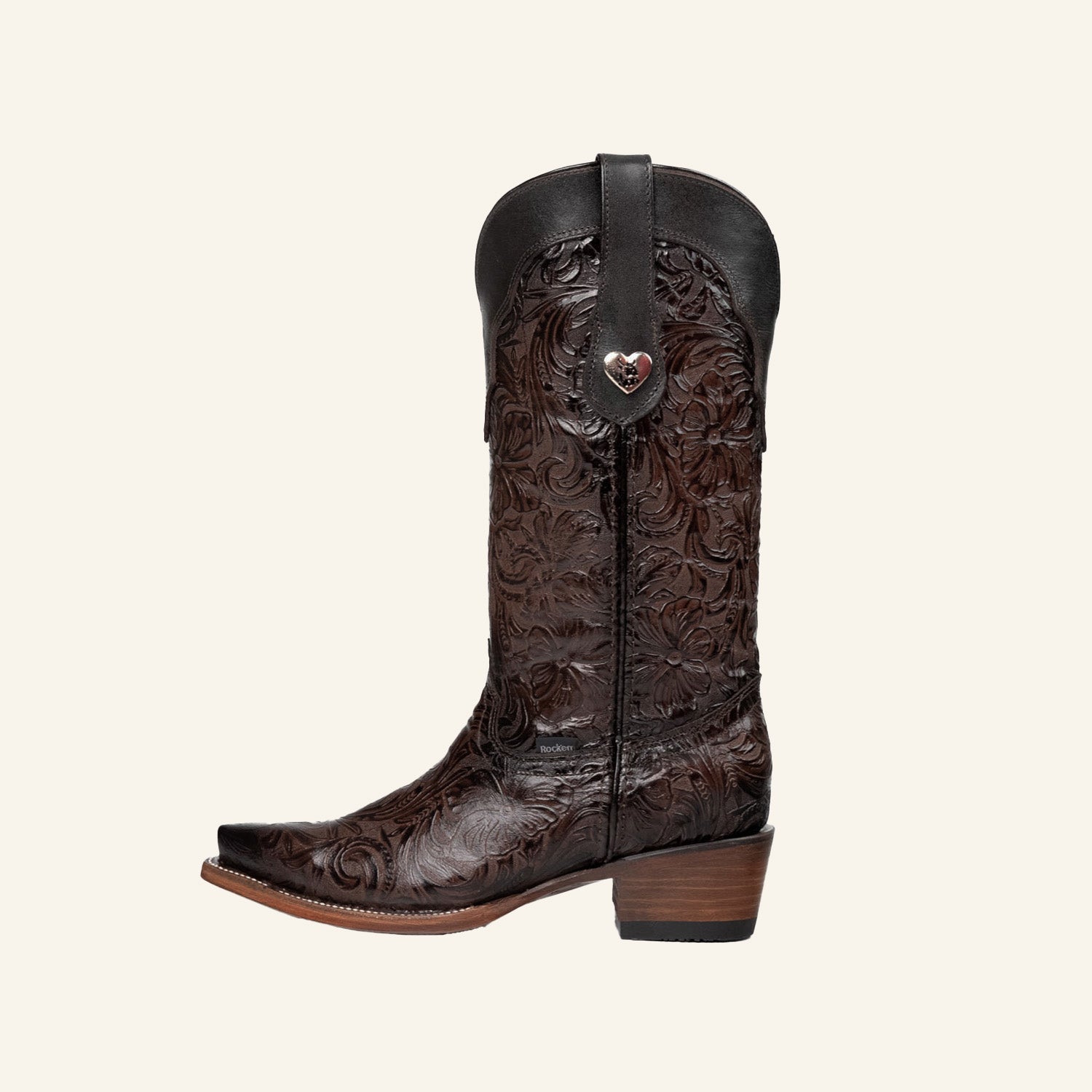 Rock'em Mila Tooled Snip Toe Cowgirl Boot 002 - Brown