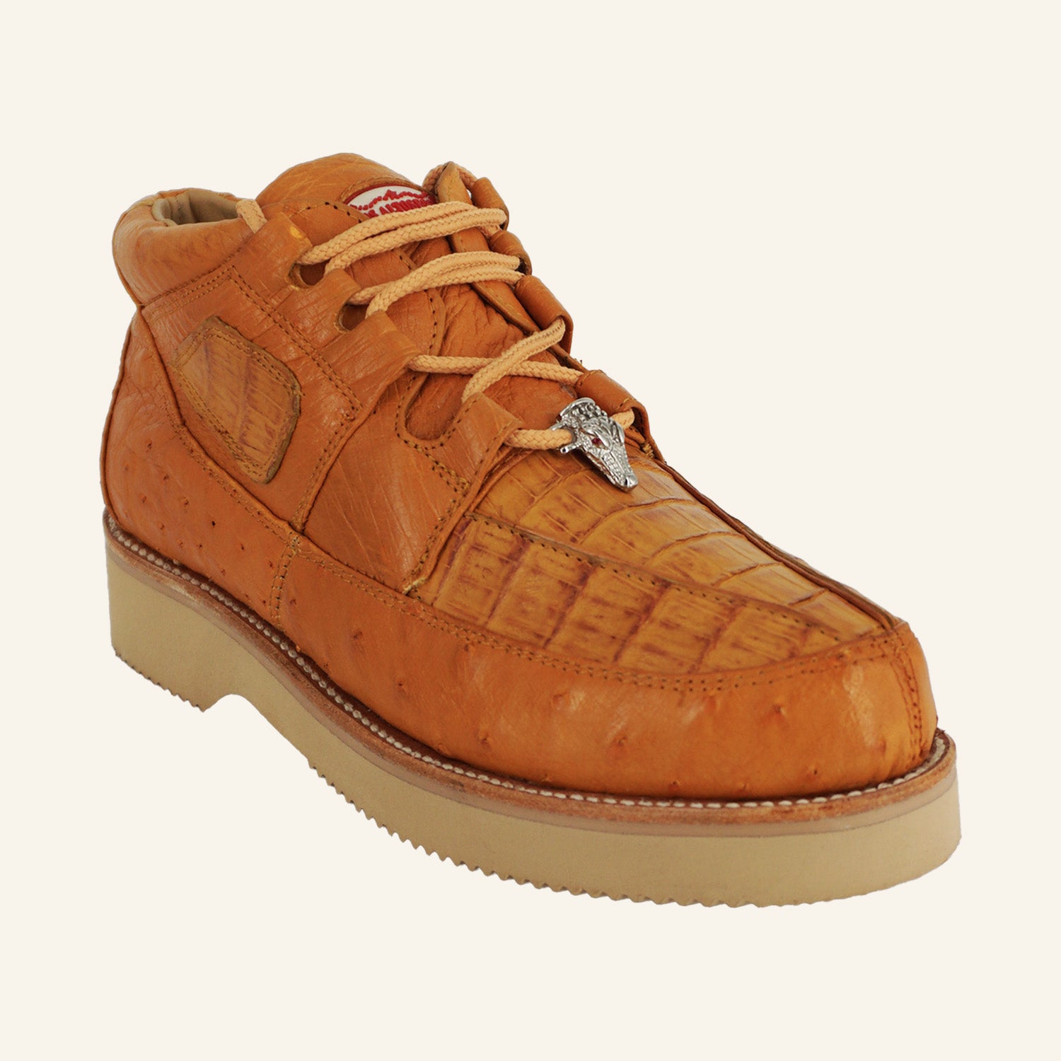 Los Altos Caiman/Ostrich Casual Shoes ZA050202 - Buttercup