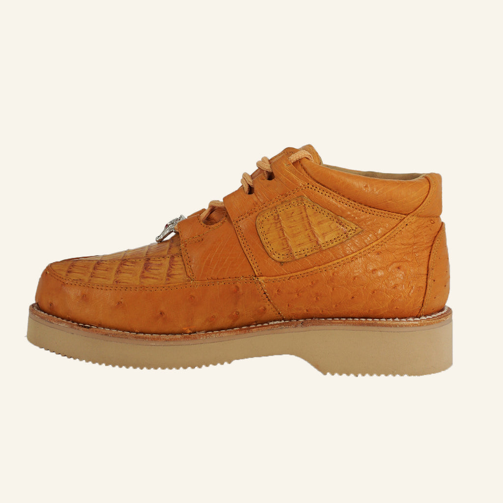 Los Altos Caiman/Ostrich Casual Shoes ZA050202 - Buttercup