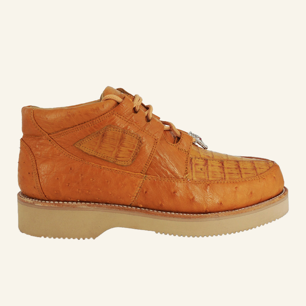 Los Altos Caiman/Ostrich Casual Shoes ZA050202 - Buttercup