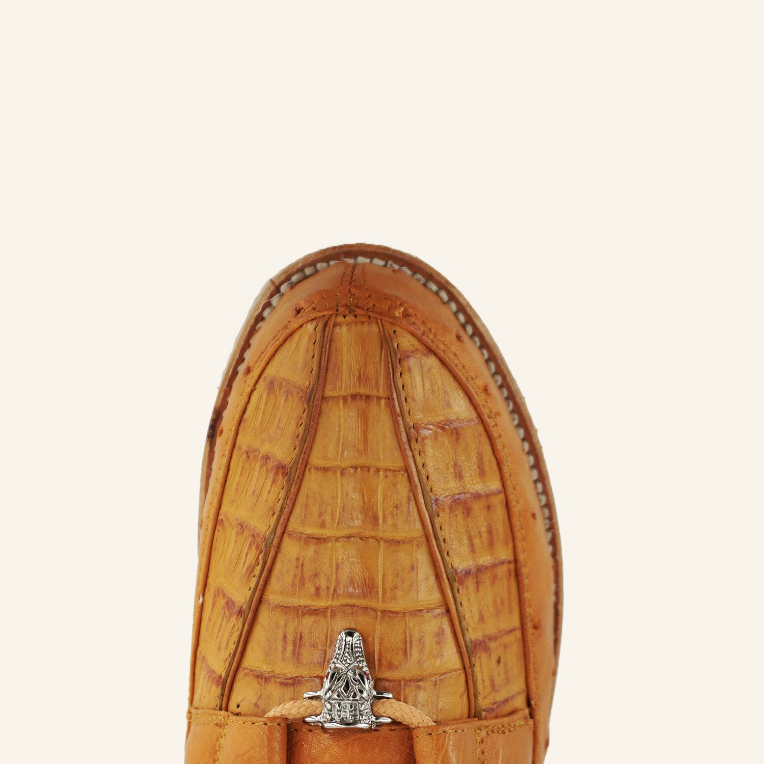 Los Altos Caiman/Ostrich Casual Shoes ZA050202 - Buttercup