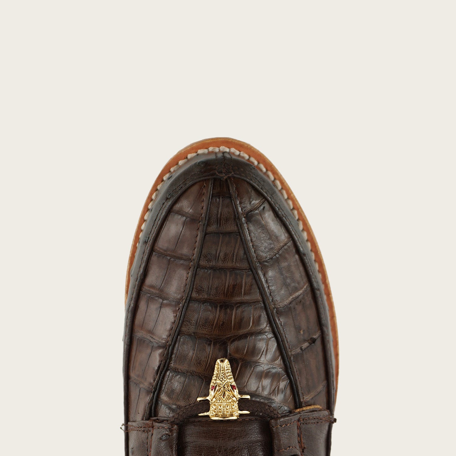 Los Altos Caiman/Ostrich Casual Shoes ZA050207 - Brown