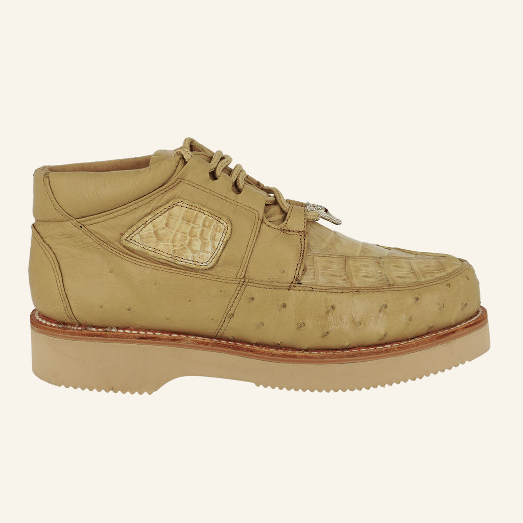 Los Altos Caiman/Ostrich Casual Shoes ZA050211 - Oryx