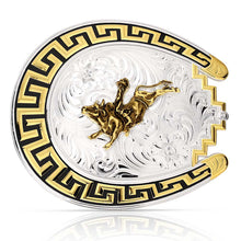 Cargar imagen en el visor de la galería, Montana Sunrise Mesa Buckle with Bull Rider 52810-160
