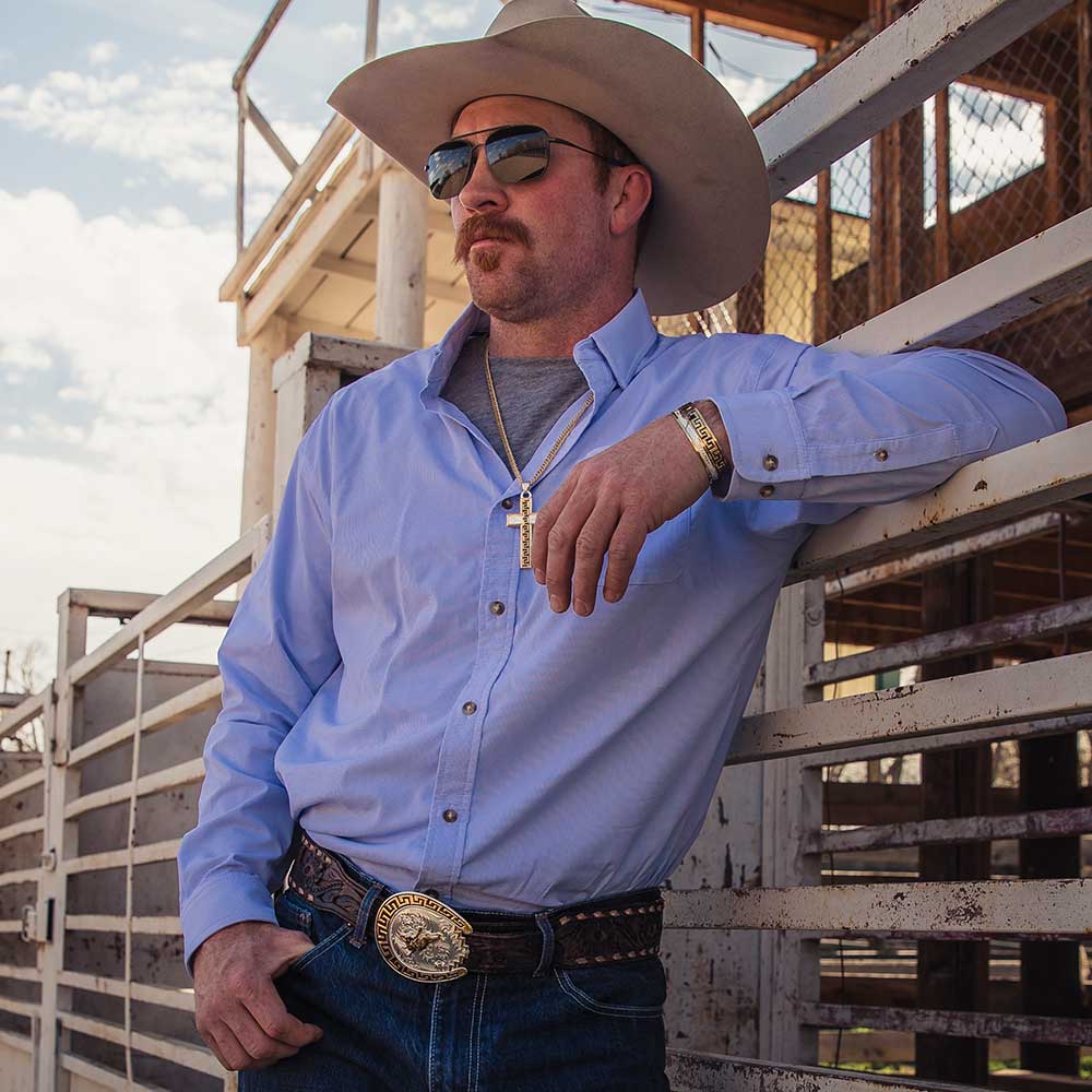 Montana Sunrise Mesa Buckle with Bull Rider 52810-160