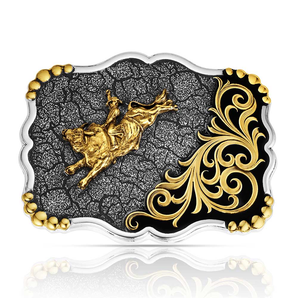 Montana Shadow Mesa Cracked Earth Buckle with Bull Rider 58510-528