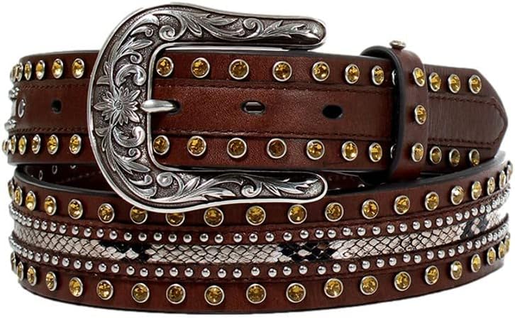 Ariat Women's Snake Skin Print Studs Belt A1590002