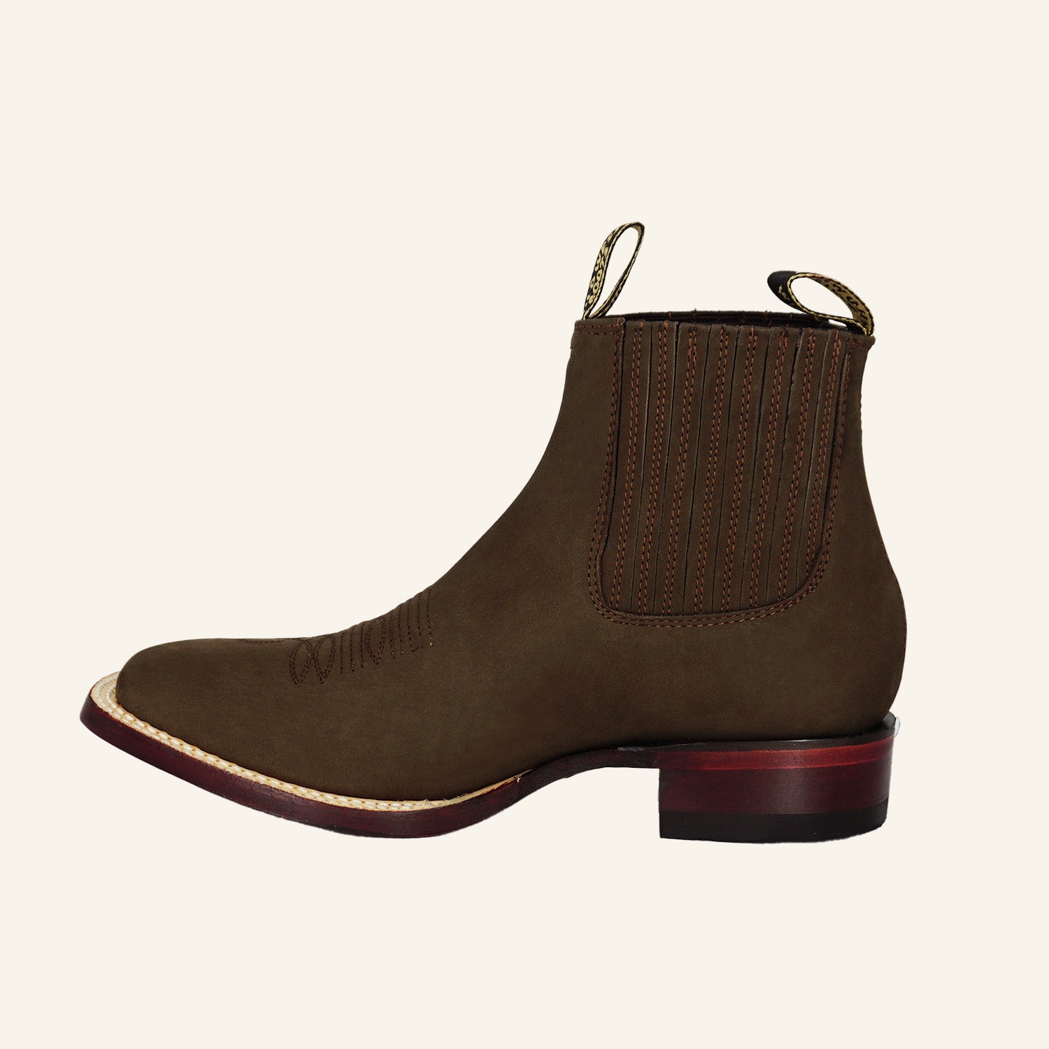 Wild West Boots Men's Wide Square Toe 82BM6359 Nobuck - Tabaco