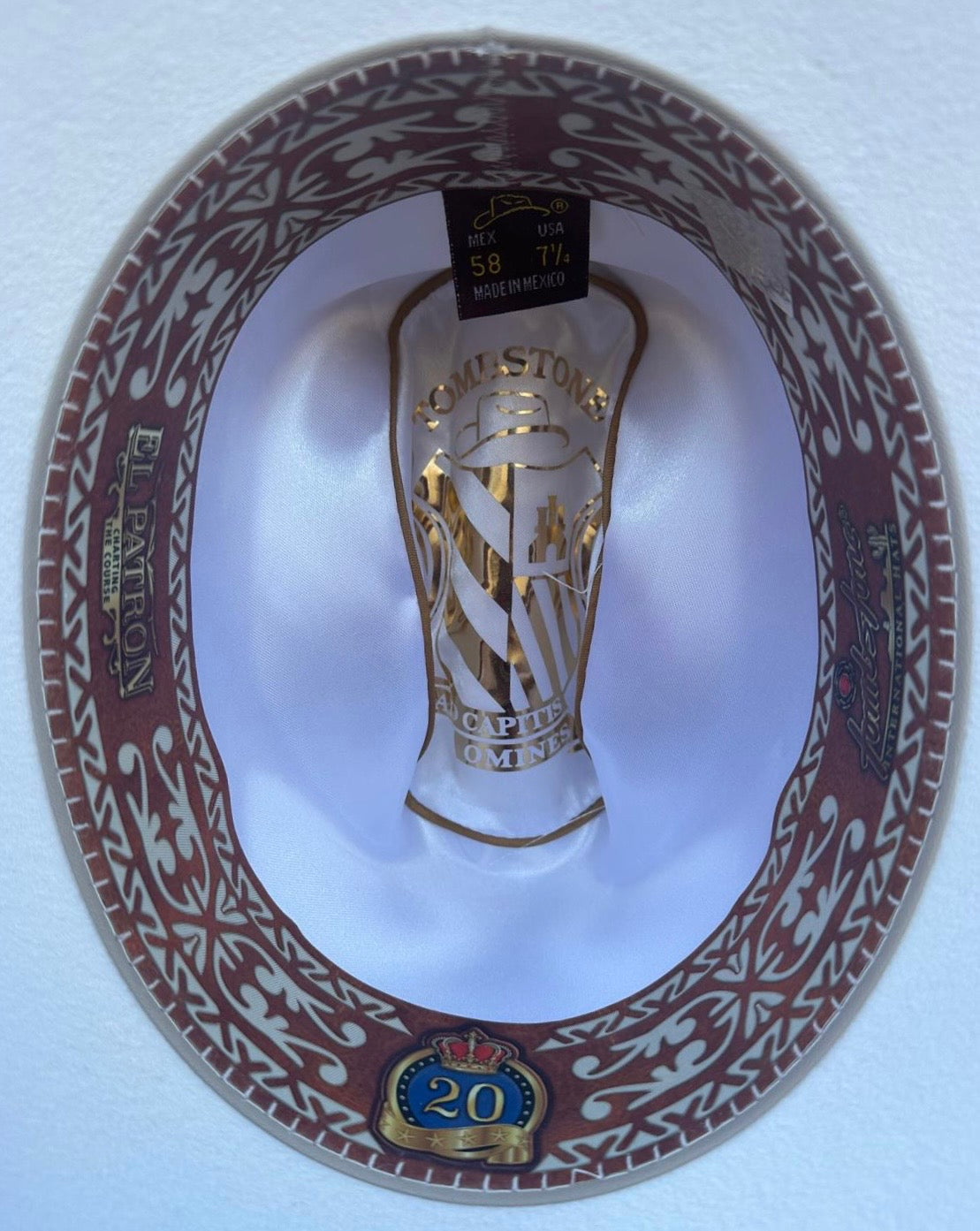 Tombstone 20 Stars El Patron Wool Hat - White