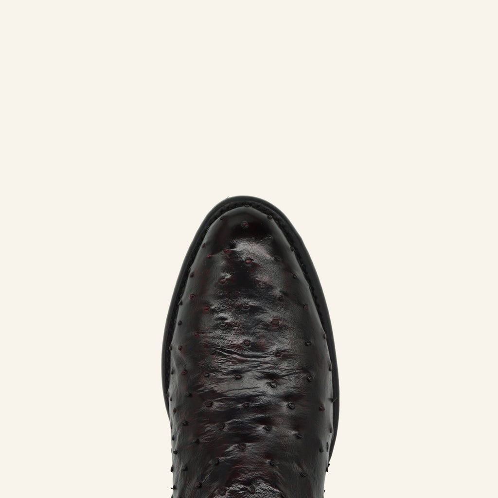 Los Altos Boots Roper Ostrich 690318 - Black Cherry