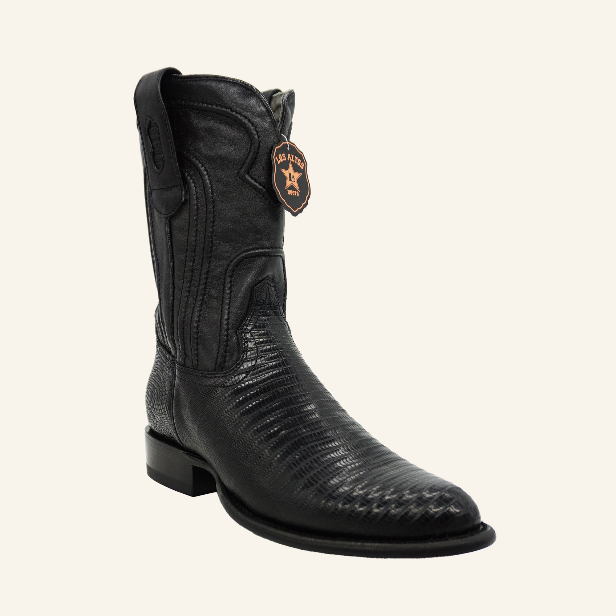 Los Altos Boots Roper Lizard 690705 - Black